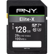 Nuevo Tarjeta De Memoria Flash Pny Elite-x Sd -negra 128gb