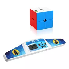 Cubo Rubik Pack De Cubo Meilong 2x2 + Timer Moyu Premium