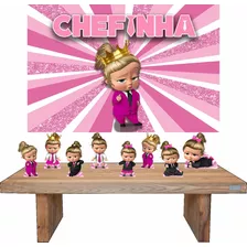 Poderosa Chefinha - Kit Display 8 De Mesa + Painel Festa