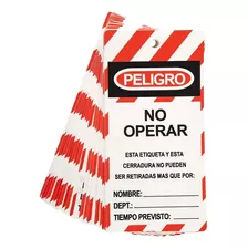 Tarjeta Bloqueo Peligro No Operar Pack 25 Unidades