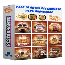 Pack 10 Artes Para Restaurante Editáveis Psd + Png