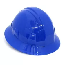 Casco Seguridad Tipo Ala Ancha Ajuste Matraca Infra Color Azul