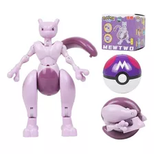 Brinquedo Pokemon Mewtwo Articulado Dentro Da Pokebola 