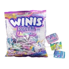 Winis Paleta Unicornio Caramelo Suave 40 Pz Algodon D Azucar