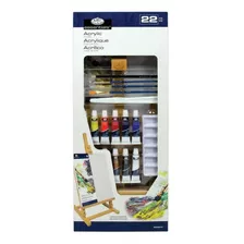 Conjunto Tinta Acrílica Art Set Royal C/22 Pçs