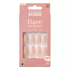 Kiss Uñas Postizas Bare But Better Glue-on Nude Drama Kiss Bare But Better - Nude Drama Kiss