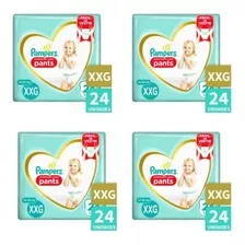 4 Paquetes De Pañales Pampers Pants Premium Xxg X 24 U