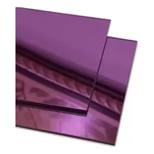 Chapa Acrilico Espelhado Lilas (roxo) 60x40 Cm X 2 Mm