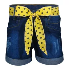 Shorts Jeans Feminino Infantil 4/6/8/10/12/14/16 Anos