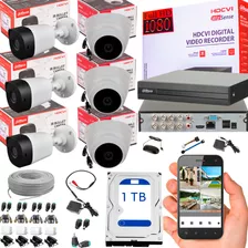 Cámaras De Seguridad Kit Cctv 1080p Dahua Dvr 8ch+6 Cámaras