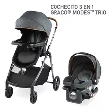 Cochecito Con Porta Bebé Travel System Modes Trio Color Negro Color Del Chasis Gris