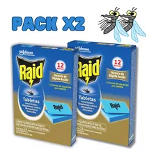 Raid Repuesto Tabletas Mata Mosquitos Y Zancudos Pack X2