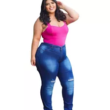 Calça Jeans Plus Size Com Lycra