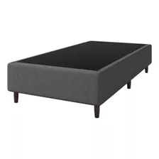 Base Cama Box Colchão Solteiro 88x188cm Talia Cinza Umaflex