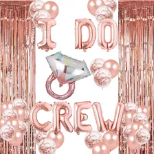 I Do Crew Balloons Rose Gold I Do Engagement Party Bann...