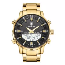 Relógio Masculino Tuguir Anadigi Tg1815 Tg30092 - Dourado