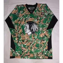 Camisa Comemorativa Exército Pixel Camo Chicago Blackhawks