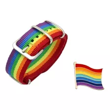 Pin/broche Pride, Y Pulsera Arcoíris, Lgbt...