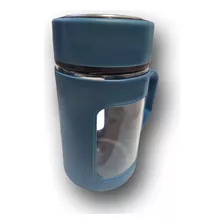 Caneca Copo Revestimento Plástico Tampa De Rosca 480ml Cor Azul