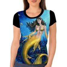 Camisa Camiseta Feminina Sereias Meninas Tema Infantil Hd 2