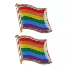 Broches Clásicos Con Forma De Arcoíris Con La Bandera Gay, 2