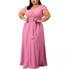 Vestido Festa Feminino Plus Size Exg Gg Madrinha Chic Longo