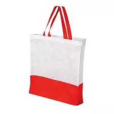 Bolsa Shopper De Tela Color Rojo