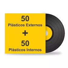 100 Plásticos Internos Externos Proteção Para Lp Disco Vinil