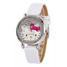 Relógio De Pulso Feminino Infantil Hello Kitty Strass