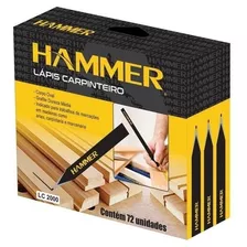 Lápis Profissional Marceneiro Hammer C 72 Unids. Carpinteiro