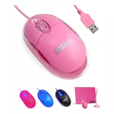 Mouse Soongo Con Cable/rosado