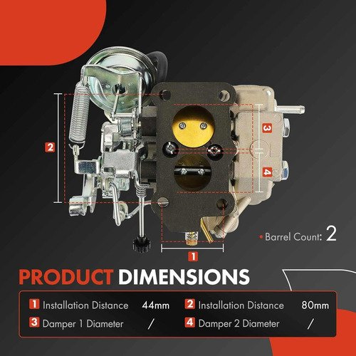 Carburador De 2 Cilindros Para Mitsubishi Tredia 1981-1981 Foto 3