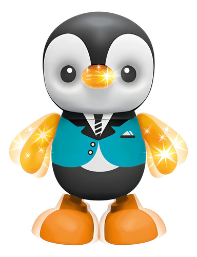 Brinquedo Musical Pinguim Dançarino Luz E Som Bebê Zoop Toys Bege-marrom