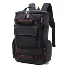 Mochila Retro Multifuncional Lona Porta Notebook Hq Grande