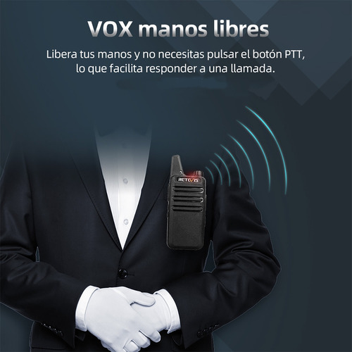 4 Radios De Comunicacion Walkie Talkies Profesional Retevis Foto 7