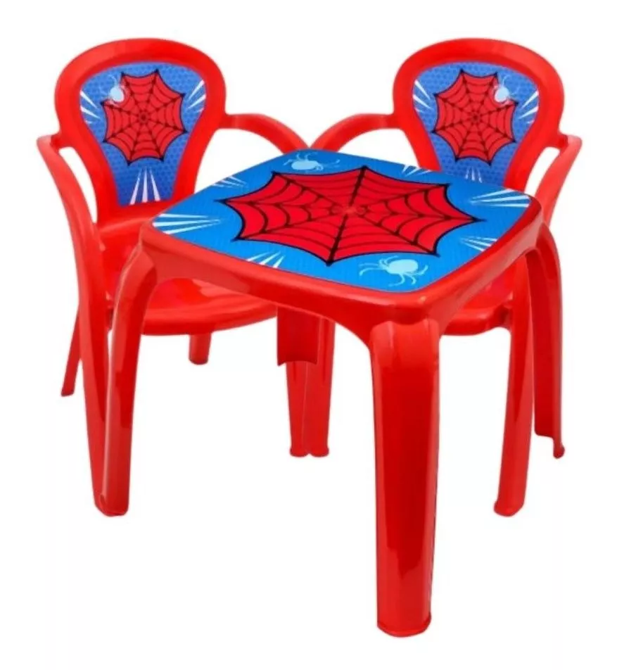 Kit Infantil Mesinha Com 2 Cadeiras Teia Usual Utilidades