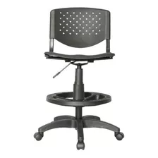 Silla Oficina Cajero Ergonomica Marca Silleti Modelo Viena Giratoria Ajustable En Altura Plastico Color Negro