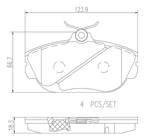 Set-4 Balatas Ceramica Delanteras Ford Taurus 3.2l V6 1994 Foto 2