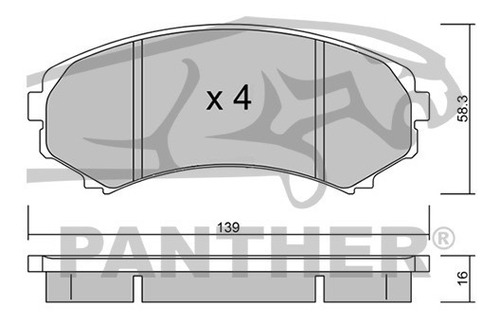 Balata Panther Pbd867 Del Mazda Mpv 1993 Foto 3