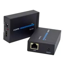 Extensor Hdmi 60 Metros P/cabo De Rede Rj45 Cat5/6 2 Fontes