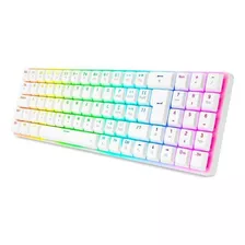 Teclado Gamer Redragon Mecanico Ashe Rgb Branco Switch Azul