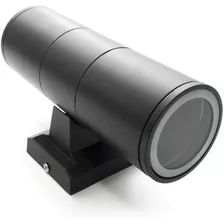 Aplique Muro Doble Foco Gu10 Exterior Ip65 Color Negro