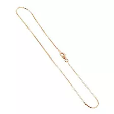 14k Rose Gold Over Silver Diamond-cut 1mm Snake Foot Chain A