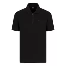 Gola Polo Armani Exchange Pique Marcella Zíper Original