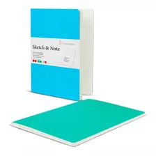 Kit Sketchbook Note A6 20 Folhas 125g Azul Verde Hahnemuhle