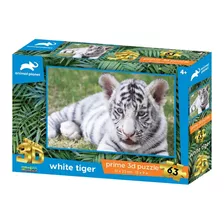 Puzzle Lenticular Prime3d Animal Planet Tigre Blanco Febo