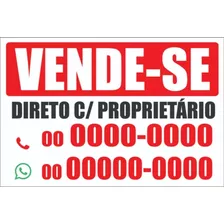 Kit 4 Placa Vende-se Ou Aluga-se -pvc 2mm 60x40