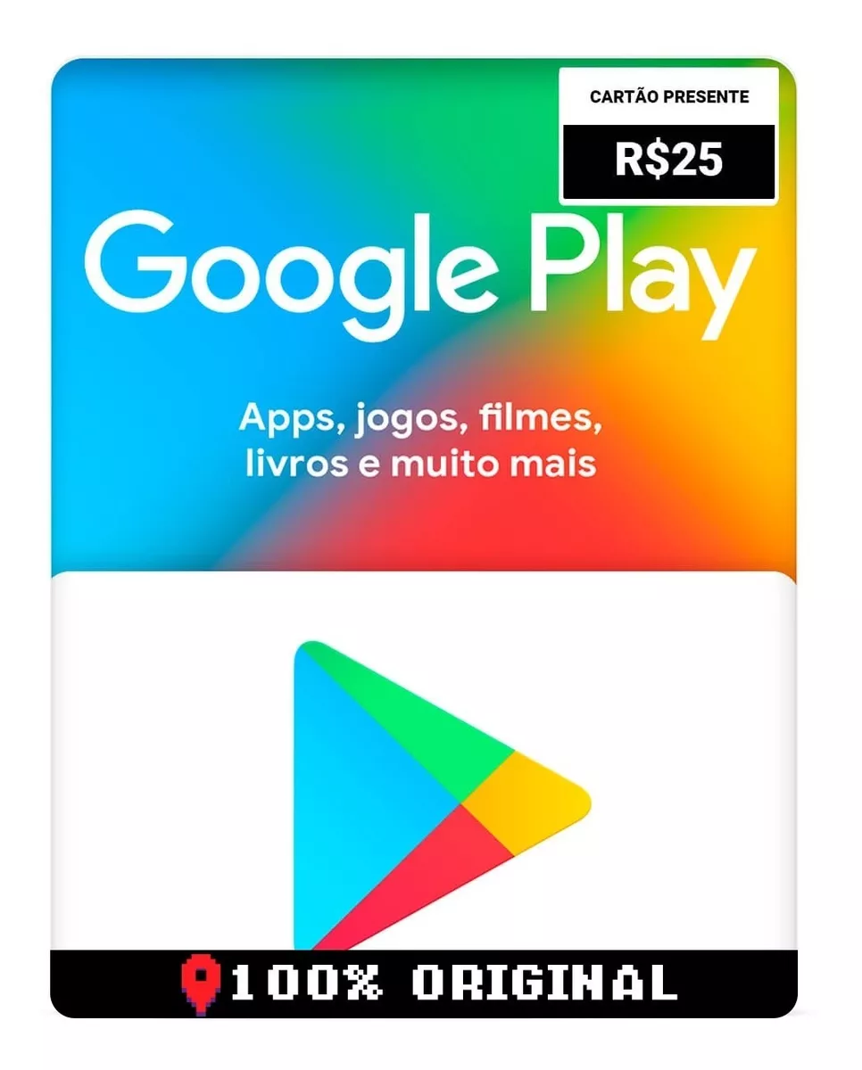 Gift Card Google Play R$25 Reais Brasil Envio Rapido