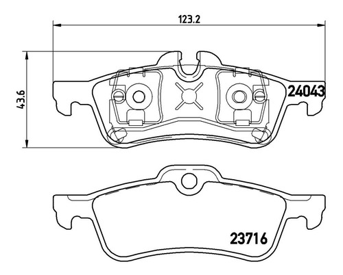 Set-4 Balatas Traseras Mini Cooper 1.6l L4 2003 Brembo Foto 2