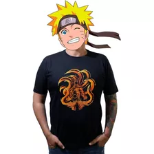 Camiseta Naruto Shippuden Raposa De Nove Caldas 100% Algodão